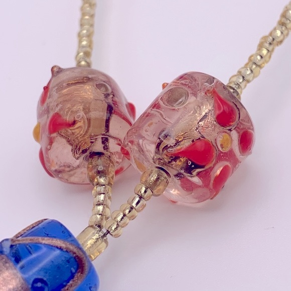 💝 Vintage Lampwork Glass Beads Necklace - Picture 4 of 4